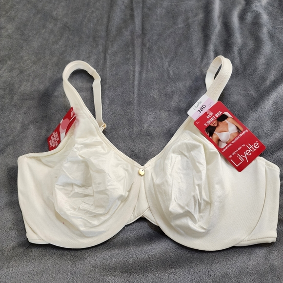 Lilyette The Dream Bra cream colored T-shirt bra Full Figure plus size 38D - Picture 1 of 6